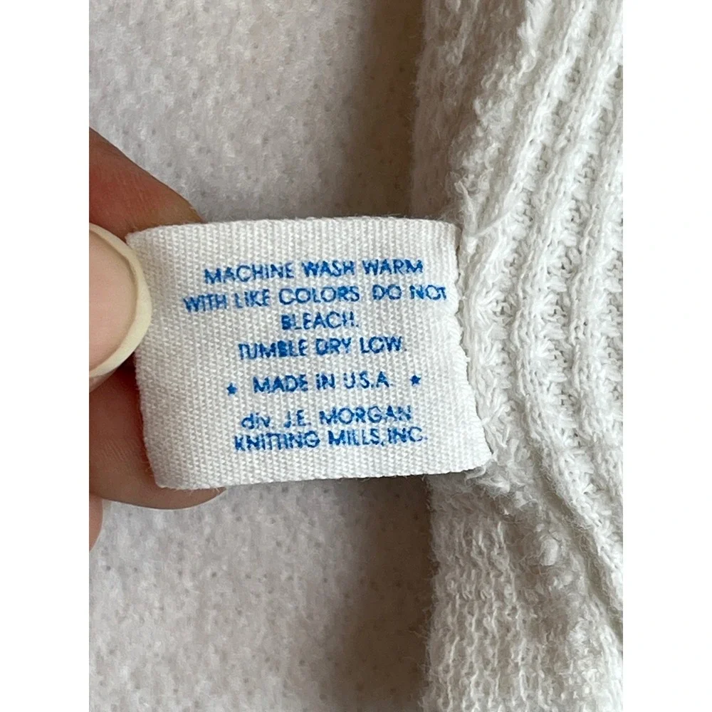 Vintage 90s Cozy Baby Products Waffle Knit Blanket 100% Cotton Made in USA